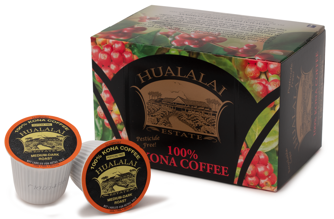 100% Kona Coffee Single-Serving Cups (Keurig K-Cup Compatible) - 12-pack
